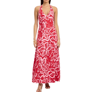 Vestido Casual para Mujer, Estampado Floral, Malla, Largo, Cintura Natural, Transpirable, Verano, Boho, Playa, Fiesta, OEM, ODM, Personalizado - Product Image 4