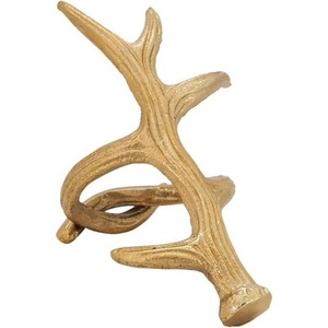 Juego de 12 Anillos para Servilletas de Metal Dorado, Decoración de Mesa con Textura Martillada Vintage - Product Image 1