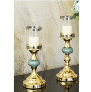 Nouveau Porte-bougie décoratif élégant 2026, finition antique, design de créateur avec verre, prix de gros - Product Image 5