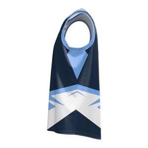 Nouvelle Arrivée Vente Chaude Maillots de Basketball Personnalisés à Logo Avant Pas Chers Maille Respirante 100% Polyester Anti-Bactérien Sans Manches Unisexe - Product Image 3
