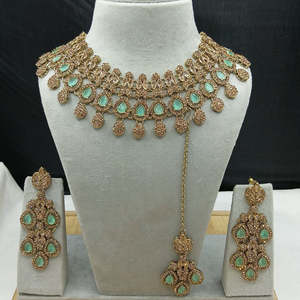 Conjunto de Collar de Gargantilla con Piedras de Cristal de Diseño 10575548MG, Chapado en Oro de 18K y 14K, para Regalo de Boda o Fiesta - Product Image 1