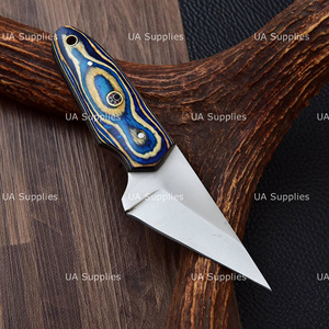 Couteau de cou Kiridashi personnalisé 3 pouces en acier inoxydable, pointe biseautée en bois, couteau utilitaire fixe compact EDC, ODM OEM, faible MOQ - Product Image 4