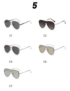 6425 New Fashion Luxury Classic Metal Square Frame Unisex <b>Sunglasses</b> with UV400 Protection Full Rim Designer Vintage Pilot 2025 - Product Image 6
