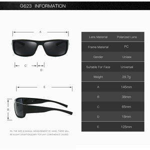 Gafas de Sol Rectangulares con Montura Completa, Polarizadas y Anti-Radiación para Hombre, Protección Solar, Montura de PC, UV400, Venta al Por Mayor - Product Image 4