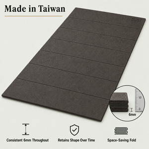 Tapis de yoga pliable 6 mm POE écologique antidérapant 180x60 cm, logo personnalisé, couleur OEM ODM, fabriqué à Taïwan - Product Image 3