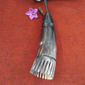 Handmade <b>Bunny</b> Ear Comb from natural buffalo horn: Natural Massage <b>Accessory</b>, Meaningful Gift for Her, Scalp massage comb - Product Image 5