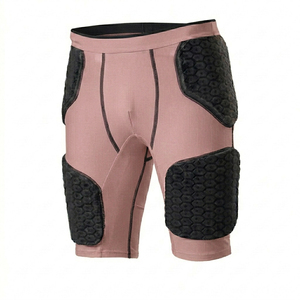 Pantalones Cortos Deportivos de Protección para Hombre con Almohadillas Integradas para Entrenamiento de Fútbol y Protección en el Contacto, Talla Adulto, Todas las Temporadas, Material Spandex - Product Image 1