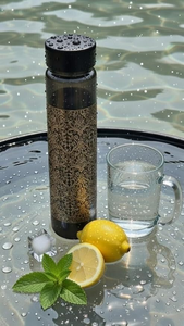 Bouteille d'eau en cuivre martelé FAIZA CRAFT, 1 litre, couleur personnalisable, indispensable pour les voyages, la guérison ayurvédique, le bureau, l'extérieur - Product Image 6