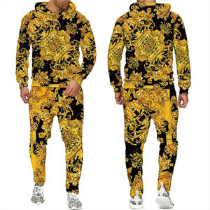 Ensemble de survêtement vintage à motif léopard pour homme AIFRAN SPORTS, grande taille, respirant, coupe-vent, polyester/coton, longueur intégrale - Product Image 4