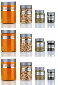 Modern Design 4-Piece Square Plastic <b>Food</b> Storage <b>Jars</b> Set Flip Top Lids Easy Use Portable Spice Cereal Containers Kitchen <b>Food</b> - Product Image 4