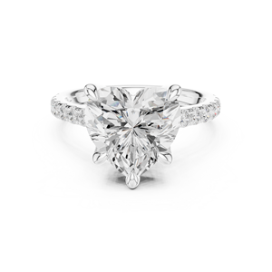 Anillo de Compromiso Clásico con Corte de Corazón de 4 Quilates, Diamante Cultivado en Laboratorio, Oro de 10k, 14k, 18k, Certificado IGI, VVS, DEF, para Aniversario o Boda - Product Image 6