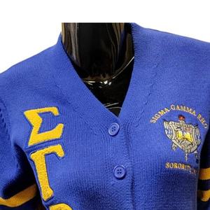 Vente en gros de cardigan unisexe à col en V boutonné, en mélange d'acrylique, style universitaire, veste décontractée, veste universitaire, automne - Product Image 3