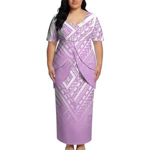 Vestido Midi Estampado Personalizado para Mujer, Manga Corta, Informal, Verano, Moda, Tallas Grandes, Fabricante OEM ODM, Venta al Por Mayor - Product Image 1