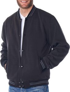 <b>Men</b>’s Varsity <b>Jacket</b> Classic Letterman Coat <b>Baseball</b> Bomber <b>Jacket</b> Lightweight Stylish Everyday Outerwear - Product Image 3
