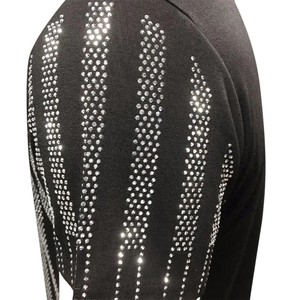 Camiseta Negra con Pedrería para Hombre, Modelo 2026, con Cristales Brillantes, Estilo Urbano, para Fiestas y Moda - Product Image 5
