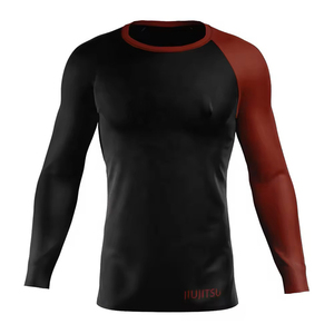 Custom Sublimation Print Logo Rash Guard Long Sleeve MMA Rashguards Breathable Material Martial Arts Wear Bjj Rashguards For Men - Product Image 3