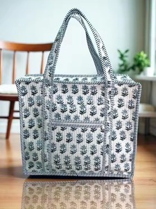Sac fourre-tout vintage avec motif brodé floral, design ouvert, léger, écologique, de haute qualité, pour la plage - Product Image 1