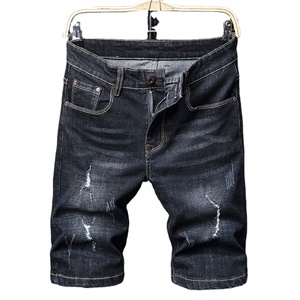 Pantalones vaqueros cortos de mezclilla de algodón de color sólido informales de verano transpirables de la mejor calidad para hombres de Bangladesh - Product Image 1