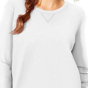 Sudadera lisa de poliéster coreano de algodón de estilo único con sudadera de manga larga con cuello redondo para mujer sudaderas ecológicas - Product Image 3