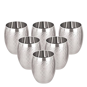 Modern Style Round Shape Shinny Polished Copper Metal Drinking Glass Set of 4 Hot Selling With Most Demanded Straw <b>Accessories</b> - Product Image 3