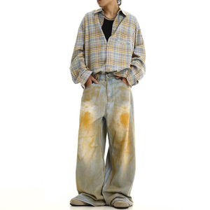 Urban Style Baggy Jeans Oversized Loose Fit Soft <b>Denim</b> <b>Material</b> Modern Streetwear Fashion Baggy Jeans Streetwear Jeans - Product Image 5