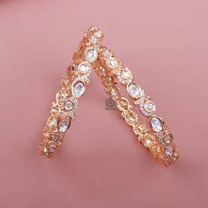 Tushi Polki Designer Bangles for Wedding Party & Gift-Trendy Style - Product Image 1