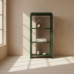 Estantería expositora, Librería de 3 estantes, Mueble de almacenamiento, Estantería abierta sin respaldo, Madera de caucho, MDF, Chapa de roble - Product Image 2