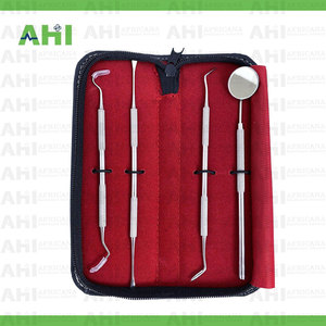 Kit Profesional de Higiene Dental AHI, Juego de 5 Piezas de Escaladores de Acero Inoxidable, Limpieza Profunda de Dientes, Manual, CE, Garantía de 3 Años, Clase I, Uso Doméstico - Product Image 2