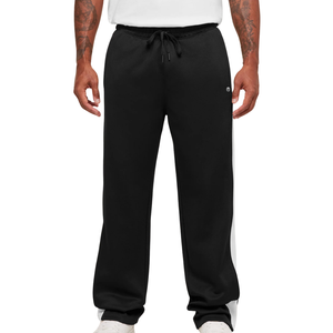 Pantalon de survêtement noir oversize en tricot pour homme, coupe ample, idéal pour la gym, l'entraînement, le sport et le streetwear décontracté - Product Image 1