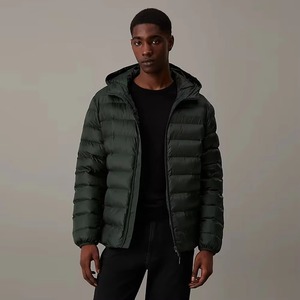 Doudoune pour homme en duvet de canard blanc, chaude et décontractée, personnalisable en usine, vêtements d'extérieur sur mesure, logo personnalisé, fourniture OEM - Product Image 1