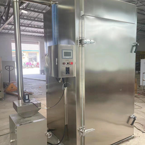 غرفة تدخين أوتوماتيكية تجارية شديدة التحمل من الفولاذ المقاوم للصدأ لسمك النقانق ولحم الخنزير ضوابط الرطوبة الحرارية القابلة للتعديل - Product Image 4