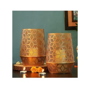 Stylish Iron Candle Votive Holder Geometric Metal <b>Tealight</b> Lantern For Modern Home Interior Decoration - Product Image 4