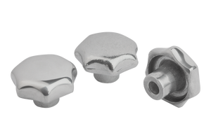 K0149 STAR GRIP คล้ายกับ DIN6336 D=M08, D1=40, H=25, FORM:D พร้อมเกลียวแบบ COUNTERBORED, อลูมิเนียมขัดเงา - Product Image 4