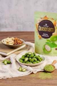 Chocolat dragée HALAL en gros personnalisation bonbons collations Matcha enrobé de chocolat amande noix de cajou 150G bon prix - Product Image 2