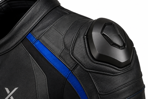 Shoulder Slider Racing One-Piece Leather Motorcycle Suit | Black Gray Blue | OEM ODM Manufacturer | Premium Design Quality | - Product Image 4
