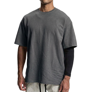 Camiseta Lisa de Algodón 100% de Punto Grueso Oversize, Diseño Personalizado Vintage, Venta al por Mayor Directa de Fabricante - Product Image 1