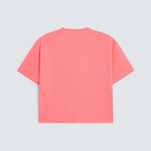 Camiseta de Cuello Redondo 100% Algodón para Mujer, Color Sólido Informal, Manga Corta, Logotipo Personalizado, Camiseta de Moda - Product Image 5
