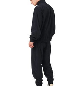 Men's Custom 2-Piece Windbreaker Shorts <b>Hooded</b> Jacket Tracksuit Reflective <b>Zip</b>-Up 100% Cotton Solid Heavyweight Streetwear - Product Image 3