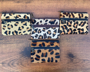 2024 nouveau Offre Spéciale Double fermeture éclair cheveux sur imprimé Animal en cuir véritable porte-monnaie Western cuir de vachette Mini portefeuille pour femmes - Product Image 5