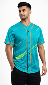 Maillot de baseball moderne à manches courtes, entièrement imprimé par sublimation, anti-humidité, coupe classique pour équipes, marques et mode urbaine - Product Image 4