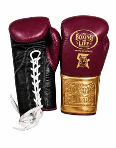 Leather Boxing Practice <b>Gloves</b> with Lace Up Wrist Support for Training and Fitness Activities - Product Image 2