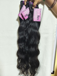 Extensiones de Cabello Humano Jerry Hairs, Cabello Remy Indio Sin Procesar, Ondulado Suelto, Doble Trama a Máquina, Colores Más Oscuros, Estilo Rosa - Product Image 1