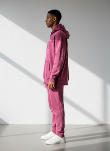 Sudadera con Capucha para Hombre, Estilo Desgastado, 100% Algodón, Felpa Francesa de 450 g/m², Lavado Ácido con Efecto Descolorido por el Sol, Personalizada, Estilo Urbano, OEM - Product Image 4