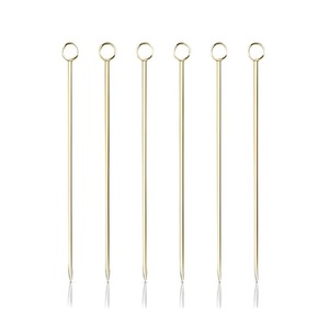 Brochetas para barbacoa de acero inoxidable con mango, brochetas para barbacoa con agarre seguro, brochetas para barbacoa con protección contra el calor - Product Image 2