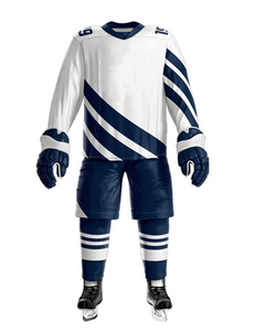 Uniforme de Hockey sobre Hielo Atlético y Duradero, Jersey y Pantalones con Logotipo Personalizado del Equipo, Ropa Deportiva que Absorbe la Humedad para Partidos y Competiciones - Product Image 1