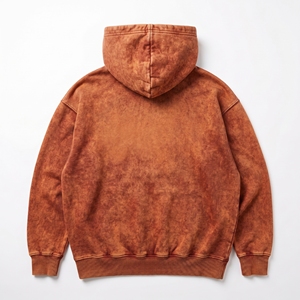 เสื้อฮู้ดดี้สีส้มยูนิเซ็กซ์ Dumela ทรงปกติ สไตล์สตรีทแวร์ลำลอง เหมาะสำหรับใส่ในฤดูหนาว พิมพ์ลายโลโก้ด้านหน้า ผ้าฝ้าย 100% เฟรนช์เทอร์รี่ - Product Image 2