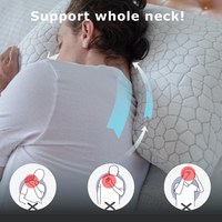 Oreiller ergonomique en mousse à mémoire de forme déchiquetée réglable pour dormeurs latéraux, oreiller de lit personnalisé OEM ODM, oreiller en mousse à mémoire de forme déchiquetée fabriqué en usine