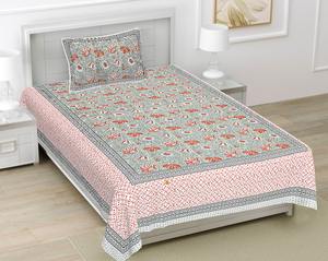 Ensemble de draps et de taies d'oreiller en coton, ensemble de literie artisanal indien, design indien, draps imprimés à la main, ensemble de literie - Product Image 1