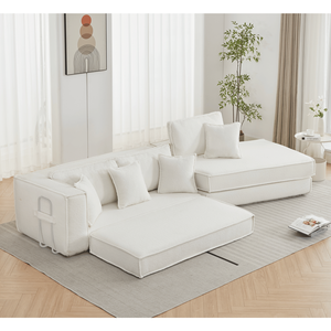 Nuovo arrivo divano letto pieghevole convertibile 2-in-1 agnello in velluto tessuto 3 posti imbottito pieghevole divano letto da gioco - Product Image 6