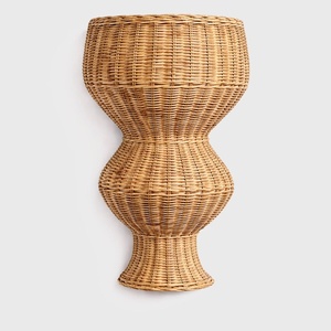 Wall-mounted rattan <b>sconce</b> handwoven scuptural wall <b>light</b> interior lighting for living space - Product Image 1